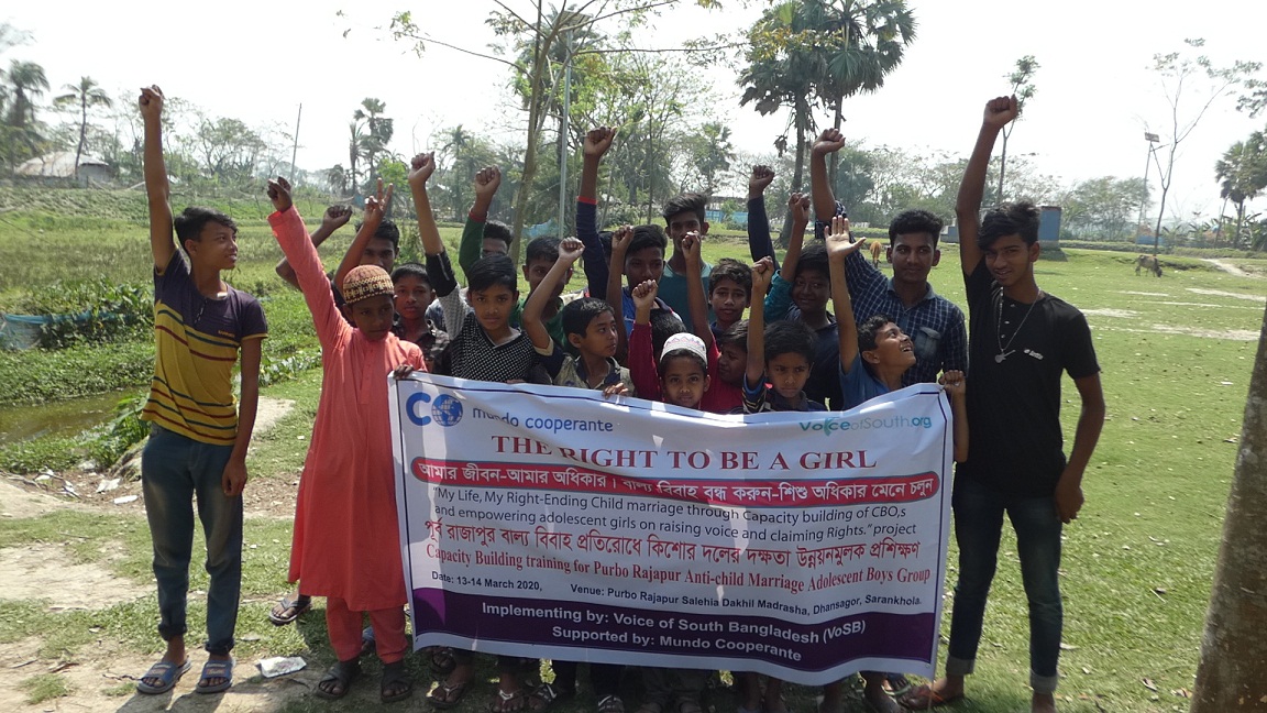 Campaign against child marriage by adolescent boys group-East Rajapur