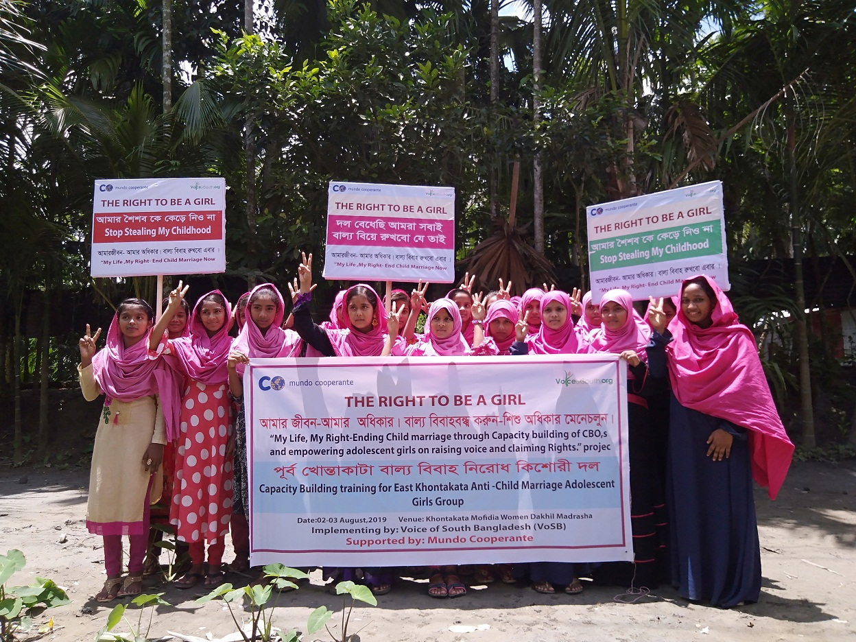 Campaign against chilld marriage by adolescent girls group-East Khontakata